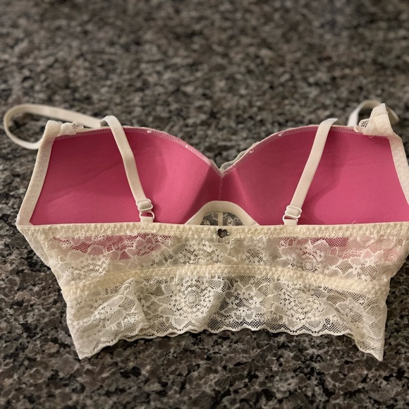 White/Ivory lace push-up bralette - Picture 4 of 4